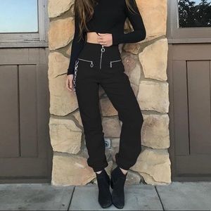 SOLD Black Grunge Zip Up Pants